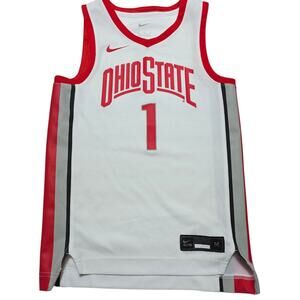 Ohio State Buckeyes Jersey Youth Medium Boy's White Basketball Nike ELITE OSU #1